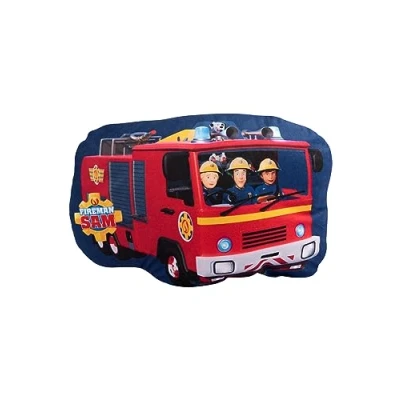 Afbeelding van United Labels Brandweerman Sam kussen brandweer pluche sierkussen hoofdkussen 37 x 26 cm