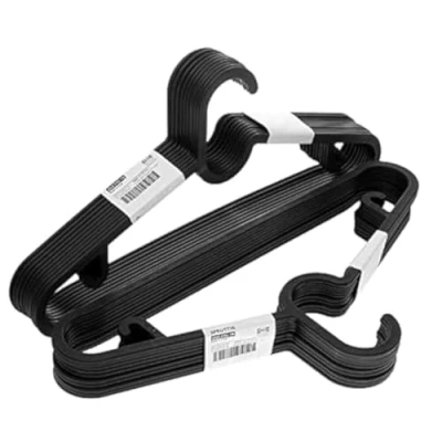 Afbeelding van Ikea SPRUTTIG Lichtgewicht kleerhangers, zwart, kunststof, 39 centimeter, set van 20