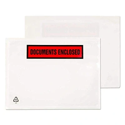 Afbeelding van Blake Puur verpakking C6 126 x 168 mm bedrukte documenten ingesloten portemonnee enveloppen Peel &amp; Seal (PDE22) transparant pak van 1000
