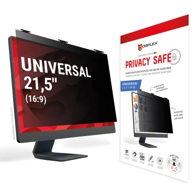 Afbeelding van Displex Privacy Safe, Desktop monitor Blickschutzfilter (21.50&quot;, 16 : 9), Beschermfolie voor de