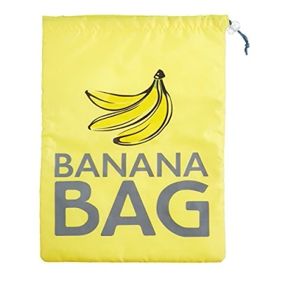 Afbeelding van KC Blue Polyester Vershoudzak voor Bananen, Bewaarzak, Bananentas, 38 x 28 centimeter (15&quot; 11&quot;) Geel