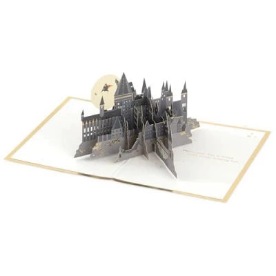 Afbeelding van Hallmark Harry Potter, 3D &amp; pop up kaart voor elke gelegenheid, gouden snitch, bezemsteel, verjaardag, Vaderdag, Kerstmis, dochter, zoon, kleindochter, kleinzoon, tovenaarswereld, goud