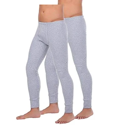Afbeelding van BestSale247 Set van 2 thermische onderbroeken voor heren, lange thermo onderhemd, ski ondergoed, thermisch katoen, grijs, 4XL