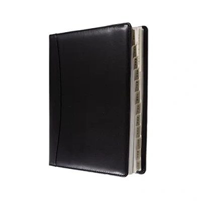 Afbeelding van Collins Elite 2024 dagboek, Executive Day a Page planner (met afspraken), business en organisator, januari tot december dagelijks zwart, 1100V.99 24