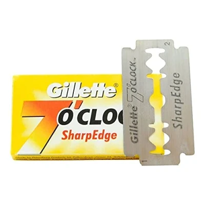 Afbeelding van Gillette Double Edge Blades Scheermesjes 7 O&#039;Clock SharpEdge (5 stuks)