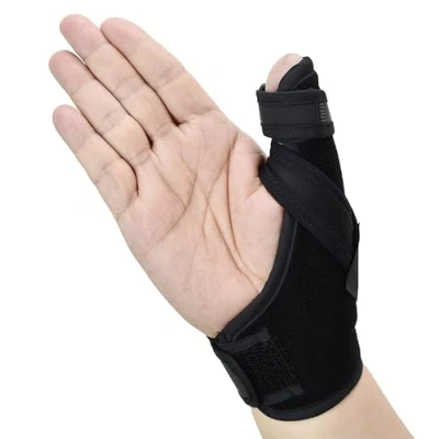 Afbeelding van Duim Spica Splint Duimbrace voor artritis of zachte weefselverwondingen, lichtgewicht, ademend, stabiliserend en niet beperkend, rechter linkerhanden, VS solide product (S/M)