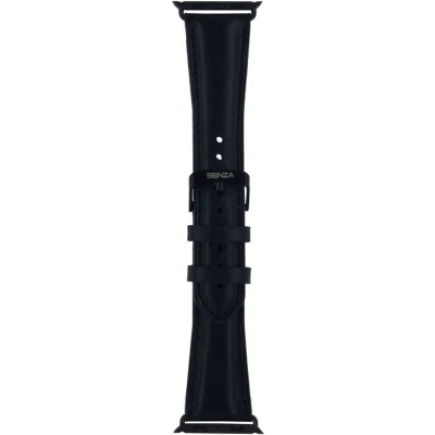 Afbeelding van Senza Pure Leather Strap Apple Watch 38mm Deep Black