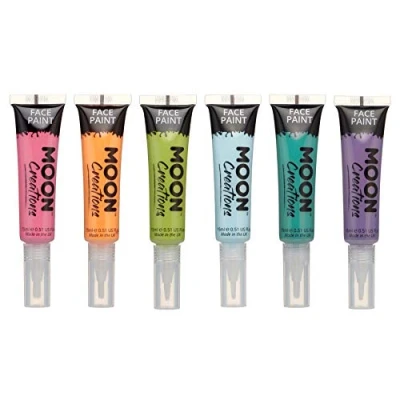 Afbeelding van Moon Creations Gezichts en lichaamsverf met penseelapplicator, 15 ml, 6 stuks