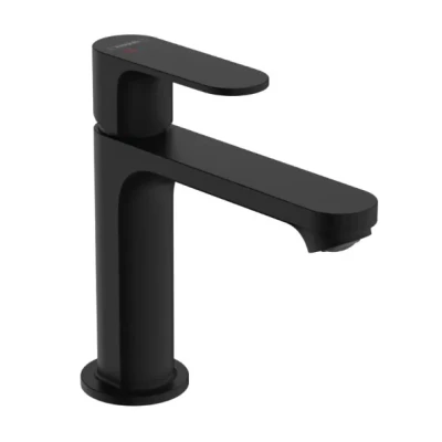 Afbeelding van Hansgrohe rebris s eengreeps wastafelkraan 110 coolstart met pop up trekwaste mat zwart 72519670