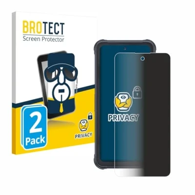 Afbeelding van BROTECT Anti spionnetje privacyfolie Beschermfolie tegen Blauw licht (2 Stuk, Cubot KingKong 8), Smartphone beschermfolie,