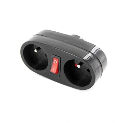Afbeelding van Universel Domino 2 x 16 a avec interrupteur noir 47005