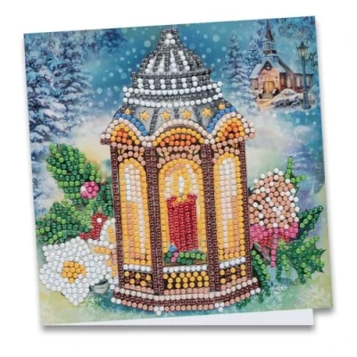 Afbeelding van Ideen mit Herz Diamond Painting wenskaart, 16 x cm, 370 g/m², incl. envelop en gereedschap, lantaarns