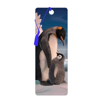 Afbeelding van 3D LiveLife bladwijzer Pinguïnzoon van Deluxebase. Een Penguin met lenticulaire illustraties onder licentie de beroemde kunstenaar David Penfound