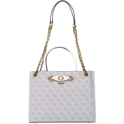 Afbeelding van GUESS Schoudertas Handtas Izzy High Society Carryall Dove Logo Beige