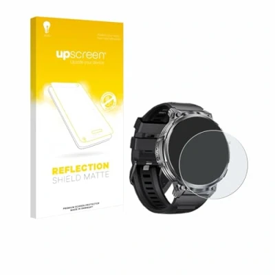 Afbeelding van upscreen Schutzfolie Displayschutz Displayschutzfolie Folie Matt Entspiegelungsfolie, Smartwatch beschermfolie, Grijs