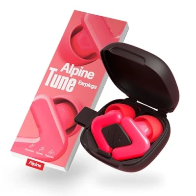 Afbeelding van Alpine Tune Festivaloordoppen, Muziekoordoppen met Geluidsdemping, Hifi Geluidskwaliteit, 19dB Gehoorbescherming Helder Geluid, 4 Maten Oordopjes, Festivals, Feesten, Raves &amp; Clubs, Neon Roze