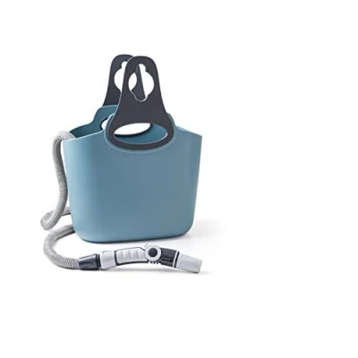 Afbeelding van GF Garden GF87007636 Aquapop Bunny slang, uittrekbaar, 25 meter, gebruiksklaar, met praktische tas en haak houder van kunststof, voor tuin balkon, Avioblauw, m