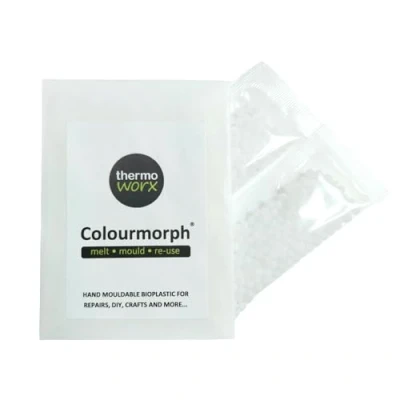 Afbeelding van Thermoworx Colourmorph. Handvormbaar Multi use thermoplast. Smelt, schimmel en hergebruik. (wit)