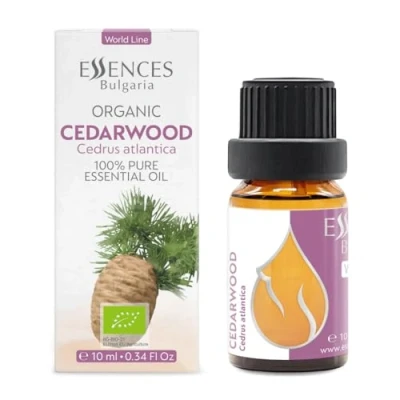 Afbeelding van Essences Bulgaria Biologische Cederhout Essentiële Olie 10ml Cedrus atlantica 100% Puur en Natuurlijk Onverdund Therapeutische Kwaliteit Aromatherapie Cosmetica Wreedheidvrij Niet GMO