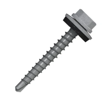 Afbeelding van Boorschroeven met 14mm ring 4,8x20 RAL 7040 venstergrijs 100 stuks