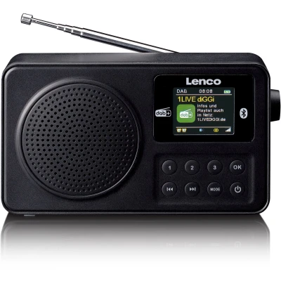 Afbeelding van Draagbare DAB+/FM radio met Bluetooth Zwart Lenco