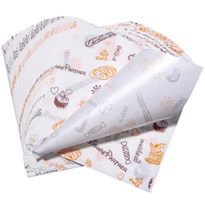 Afbeelding van Zofory 150 vellen kaaspapier, waterdicht en oliebestendig, 18 x cm friet hamburgerwrap, sandwich wrap, voedselmand liner