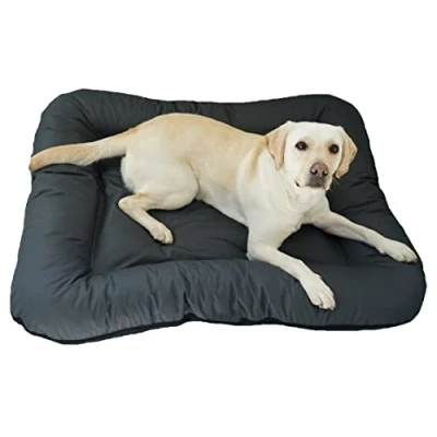 Afbeelding van 4L Textil KLEO Hondenbed voor grote honden, wasbaar, hondenkussen, hondenmatras, XXL (L 110 x 90 cm, grafiet (met ritssluiting)