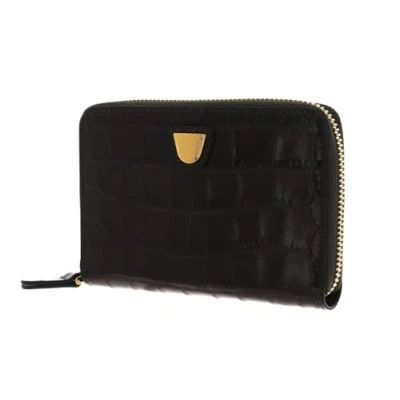 Afbeelding van COCCINELLE Lucilla Croco Shiny Soft Zip Around Wallet Bark