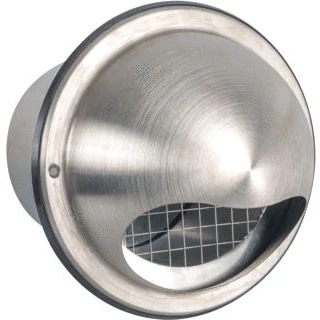 Afbeelding van Nedco rvs bolrooster met terugslagklep grofmazig gaas 100mm 626 050 11