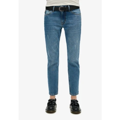 Afbeelding van Superdry Vrouwen Slimfit Jeans met Middelhoge Taille Blauw Grootte: 28/32