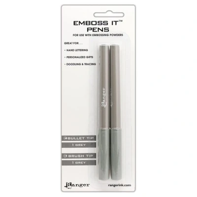 Afbeelding van Ranger Emboss It Brush &amp; Bullet Tip Grey (2pcs) (EMP68976)