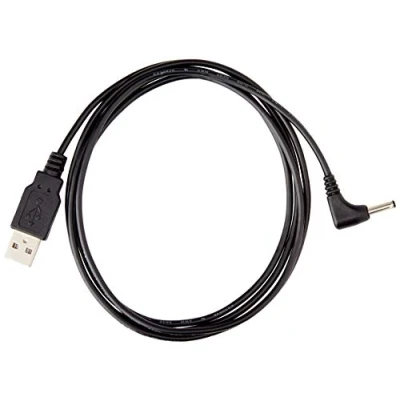 Afbeelding van USB A DC plug haaks kabel 3,5 x 1,35mm max. 5V/1A (5W) zwart 1,5 meter