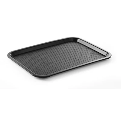 Afbeelding van Hendi Dienblad Rechthoek Zwart Kunststof Fastfood Horeca 305x415x(H)20mm