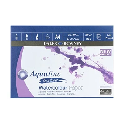 Afbeelding van Daler Rowney Aquafine aquarelpapier fijnkorrelig A3 12 vellen 300g/m
