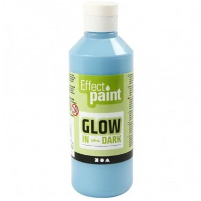 Afbeelding van Creotime glow in the dark verf lichtblauw 250 ml