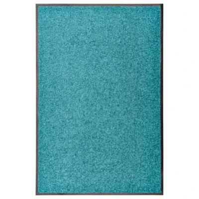 Afbeelding van Deurmat wasbaar 60x90 cm cyaan