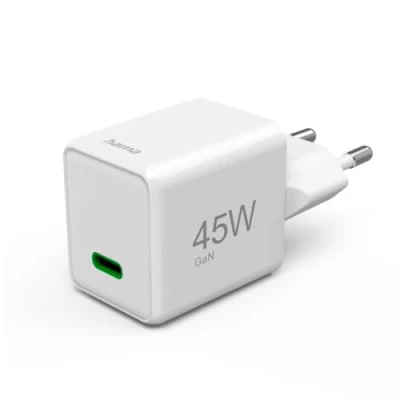 Afbeelding van Hama Fast Charger USB C PD/QC/GaN Super Mini 45 W Oplader Wit
