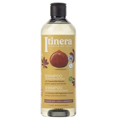 Afbeelding van ITINERA Shampoo voor beschadigd haar met kastanje uit de Toscaanse heuvels, 95% natuurlijke ingrediënten, 370 ml (1 stuk)