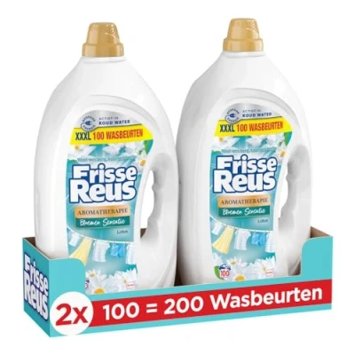 Afbeelding van 2x Witte Reus Wasmiddel Frisse Gel Lotus 100 Wasbeurten 4,5 liter