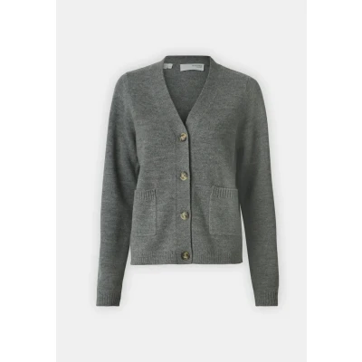 Afbeelding van Selected Femme Slfana Cardigan Vest, Dames, Maat: 34, Medium grey melange