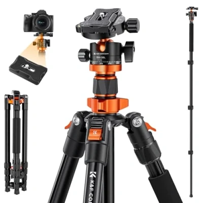 Afbeelding van K&amp;F Concept Camera Statief, Reis Foto Statief,171cm Aluminium Monopod Statief met 360 kogelgewricht, Professionele Gradenplaat voor Canon DSLR Max: 10KG