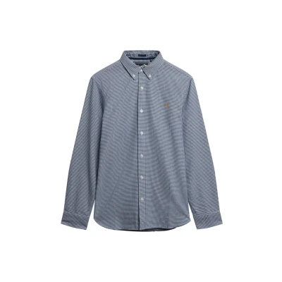 Afbeelding van Superdry Oxford Overhemd, Heren, Maat: Small, Ocean navy gingham