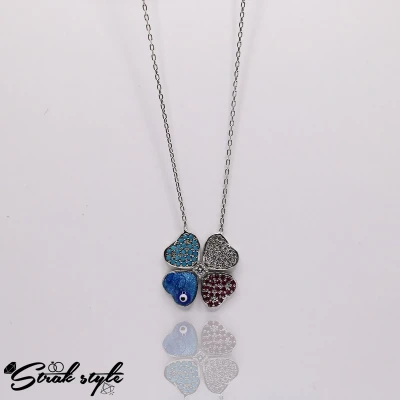 Afbeelding van STRAKSTYLE 925 Sterling Zilveren Ketting met een Sprankelend Druppelontwerp