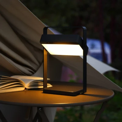 Afbeelding van Nordlux Saulio LED tafellamp op zonne energie, zwart, IP44, aluminium, USB,