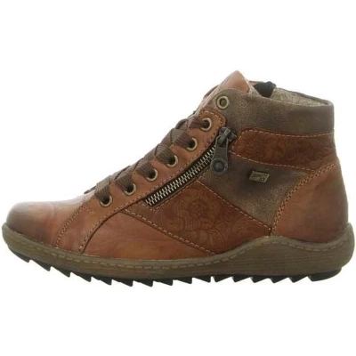 Afbeelding van Remonte Dames Veterboot R1497 22 Cognac Maat 37