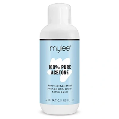 Afbeelding van Mylee 100% pure aceton, uv nagellakverwijderaar, verwijdert nagellak, gelnagellak, acryl, nageltips en tiplijm (300 ml)