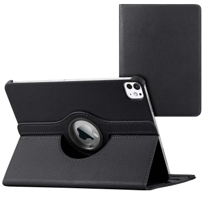 Afbeelding van iPad Pro 11 (2024) M4 Hoes: iMoshion 360 Draaibare Bookcase Zwart Kunstleder Tablet Hoezen