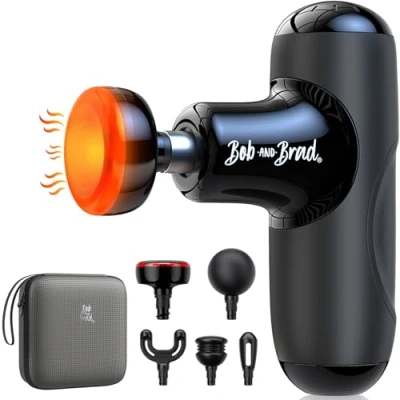 Afbeelding van BOB AND BRAD Q2 Plus Mini Massagepistool met Warmte, Draagbaar Massage Gun Diep Weefsel, Ultra Klein Massager Stil Percussie Pistool Spiermassagepistool voor Herstel van Spierpijn