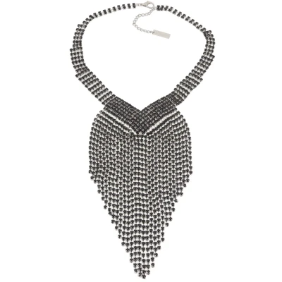 Afbeelding van Behave Ketting met zwarte steentjes en hanger