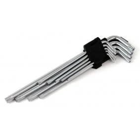 Afbeelding van AMiO 01039 Haakse schroevendraaierset T10,T15,T20,T25,T27, T30,T40,T45,T50 Chroom vanadium staal TORX 9